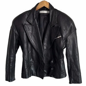 Andrew Marc Black Leather Jacket